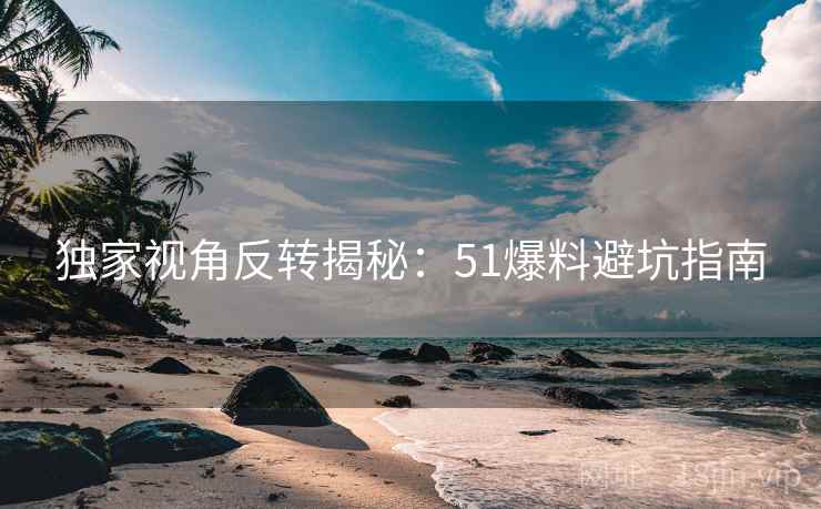 独家视角反转揭秘：51爆料避坑指南